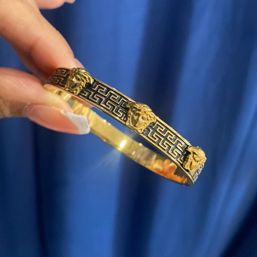 Gold and black Versace inspired bracelet